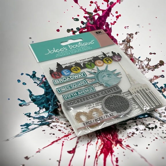 NWT Jolene’s Boutique NEW YORK 9pc 3D Sticker Set - Picture 1 of 3